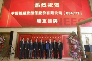 全市首家融資性擔保公司正式掛牌新三板，開啟創新融資新篇章