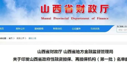 首批山西省政府性融資擔(dān)保再擔(dān)保機(jī)構(gòu)名單公布，61家機(jī)構(gòu)助力融資穩(wěn)經(jīng)濟(jì)